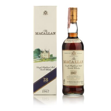 View full screen - View 1 of Lot 15. The Macallan 18 Year Old 43.0 abv 1967 (1 BT 75cl).