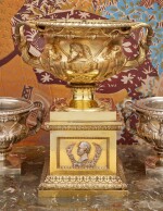 A George IV Silver-Gilt Warwick Vase on Stand, Paul Storr, London, 1823