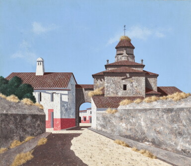 View full screen - View 1 of Lot 722. TRISTRAM HILLIER, R.A. | THE ENTRANCE GATE AT ZARZA LA MAYOR.