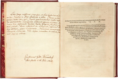 View full screen - View 1 of Lot 80. Gregorius Nazianzenus, Venice, Aldus, 1504, modern leather.