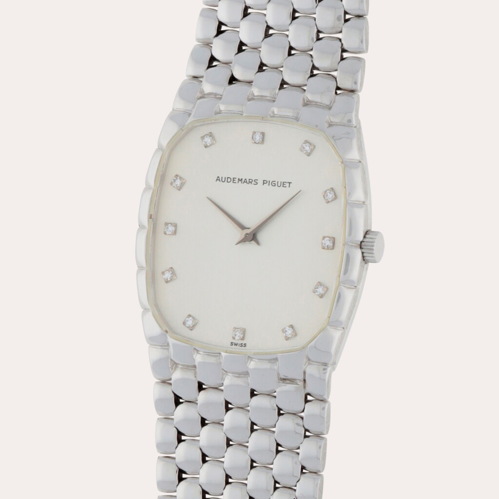 View full screen - View 1 of Lot 273. Cobra, Reference 56525BC | A white gold and diamond-set bracelet watch | Circa 1990.