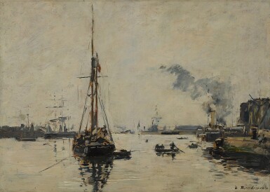 View full screen - View 1 of Lot 531. Scène de port.