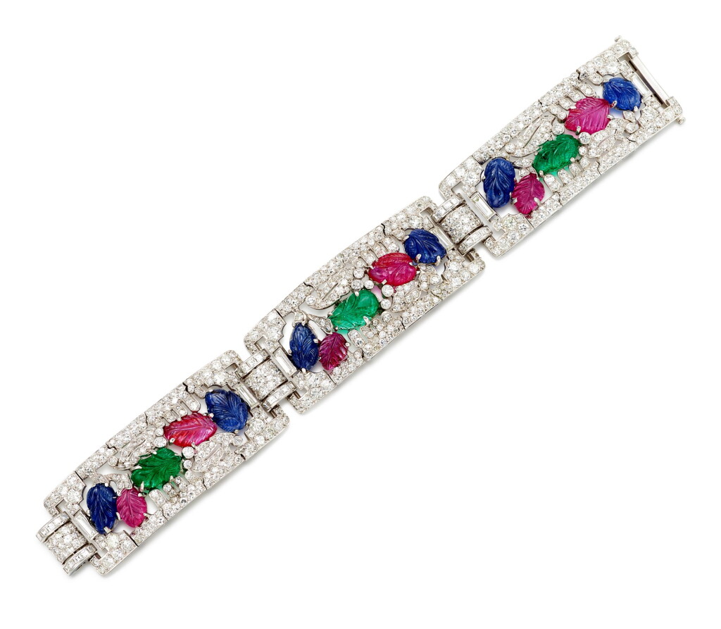 View full screen - View 1 of Lot 9029. Ruby, Sapphire, Emerald and Diamond Bracelet | 紅寶石, 藍寶石 配 祖母綠及 鑽石 手鏈.