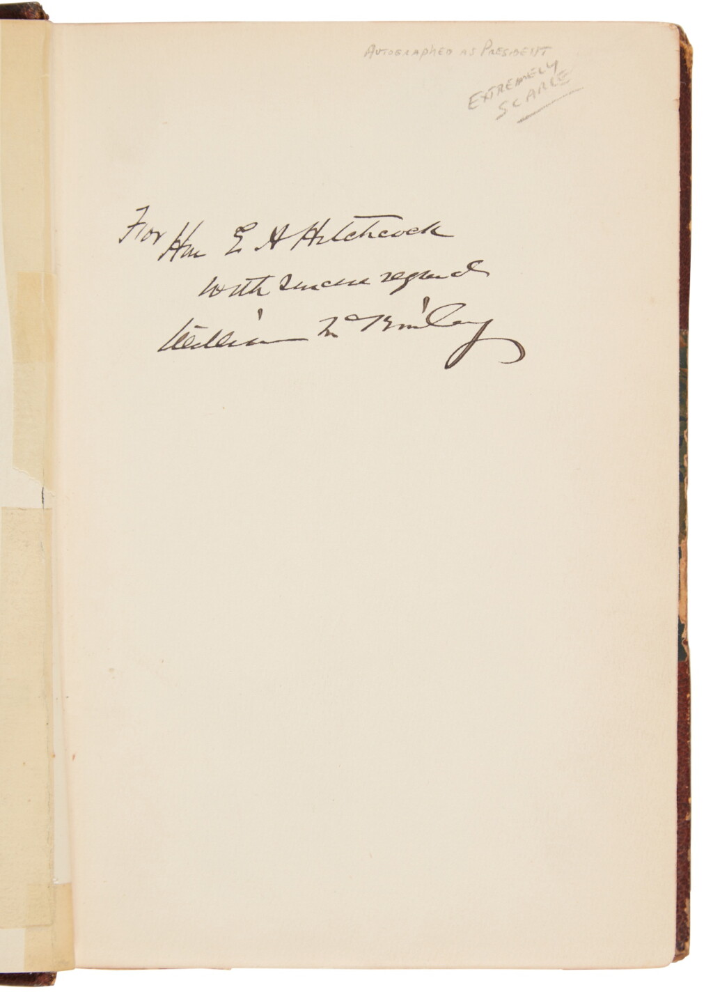 View full screen - View 1 of Lot 93. McKinley, William | Presentation from President to Secretary of the Interior.