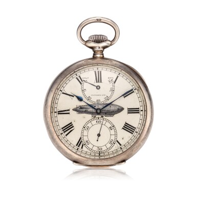 View full screen - View 1 of Lot 397. A rare and unique large open faced watch, used on the airship Norge in the first crossing of the Polar Sea, Made in 1913.