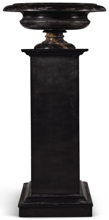 View full screen - View 1 of Lot 19. A RUSSIAN BLACK DOLOMITE CIRCULAR VASE CIRCA 1840, BY THE EKATERINBURG IMPERIAL LAPIDARY WORKS.