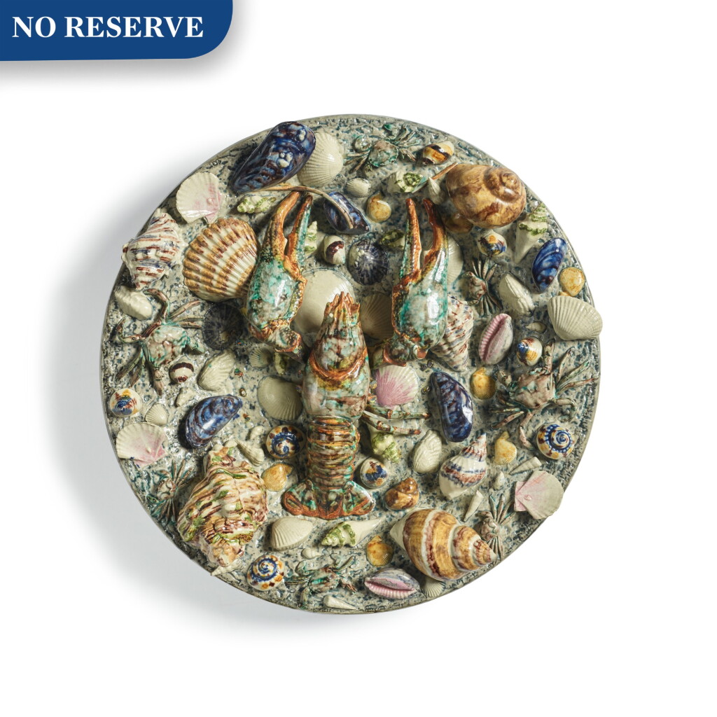 View full screen - View 1 of Lot 321. A French Pottery Palissy-Style Trompe L’oeil Circular Dish by Thomas-Victor Sergent, Circa 1870-80.