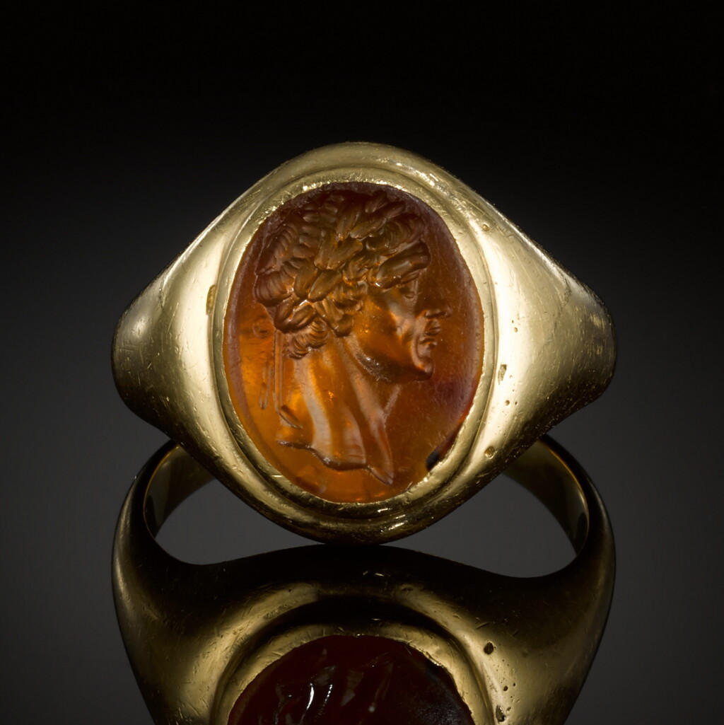 View full screen - View 1 of Lot 97. Italian, late 18th/ early 19th century | Intaglio with the Profile of a Roman Emperor.