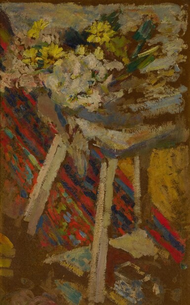 View full screen - View 1 of Lot 434. Flowers on a Stool (from a Series of Studies in The Home of Madame Fontaine).