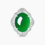 Jadeite and Diamond Ring | 天然「緬甸」翡翠 配 鑽石 戒指