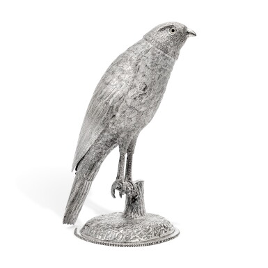 View full screen - View 1 of Lot 1070. A Dutch Silver Model of a Hawk, 1898.