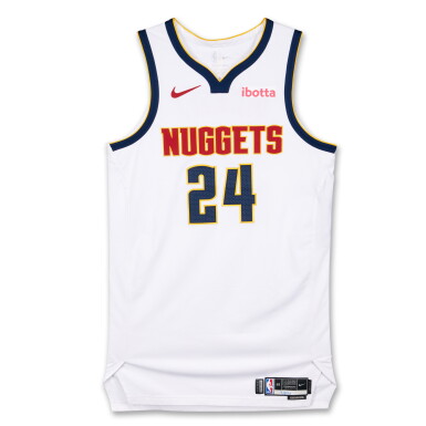 View full screen - View 1 of Lot 76. Jalen Pickett Denver Nuggets 2026 NBA Playoffs Western Conference Round 1 Game Issued Association Edition Jersey | Game 1.