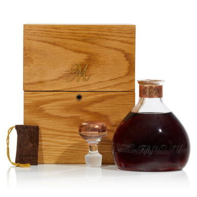 View full screen - View 1 of Lot 10. The Macallan Millennium Decanter 50 Year Old 43.0 abv 1949 (1 BT75).