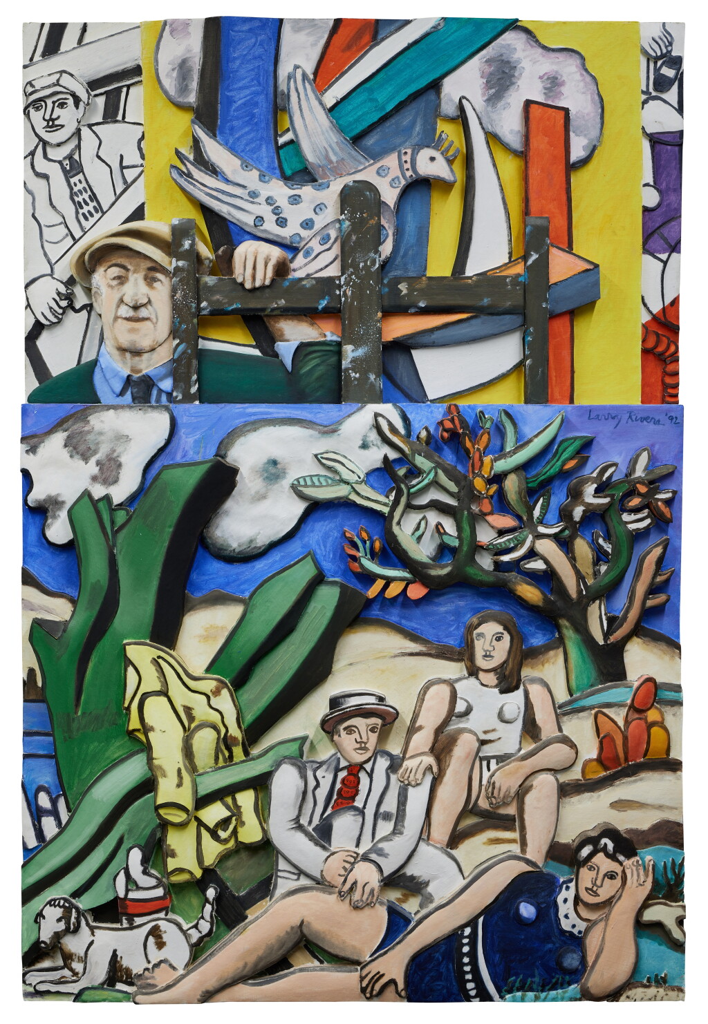 View full screen - View 1 of Lot 222. Art and Artist Leger Rose, Blue Shape.