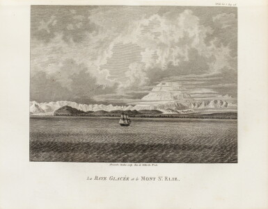 View full screen - View 1 of Lot 206. VANCOUVER. Voyages ... à l'océan du Pacifique du nord... An VIII. 3 vol texte et 1 atlas. Veau raciné de l'ép..