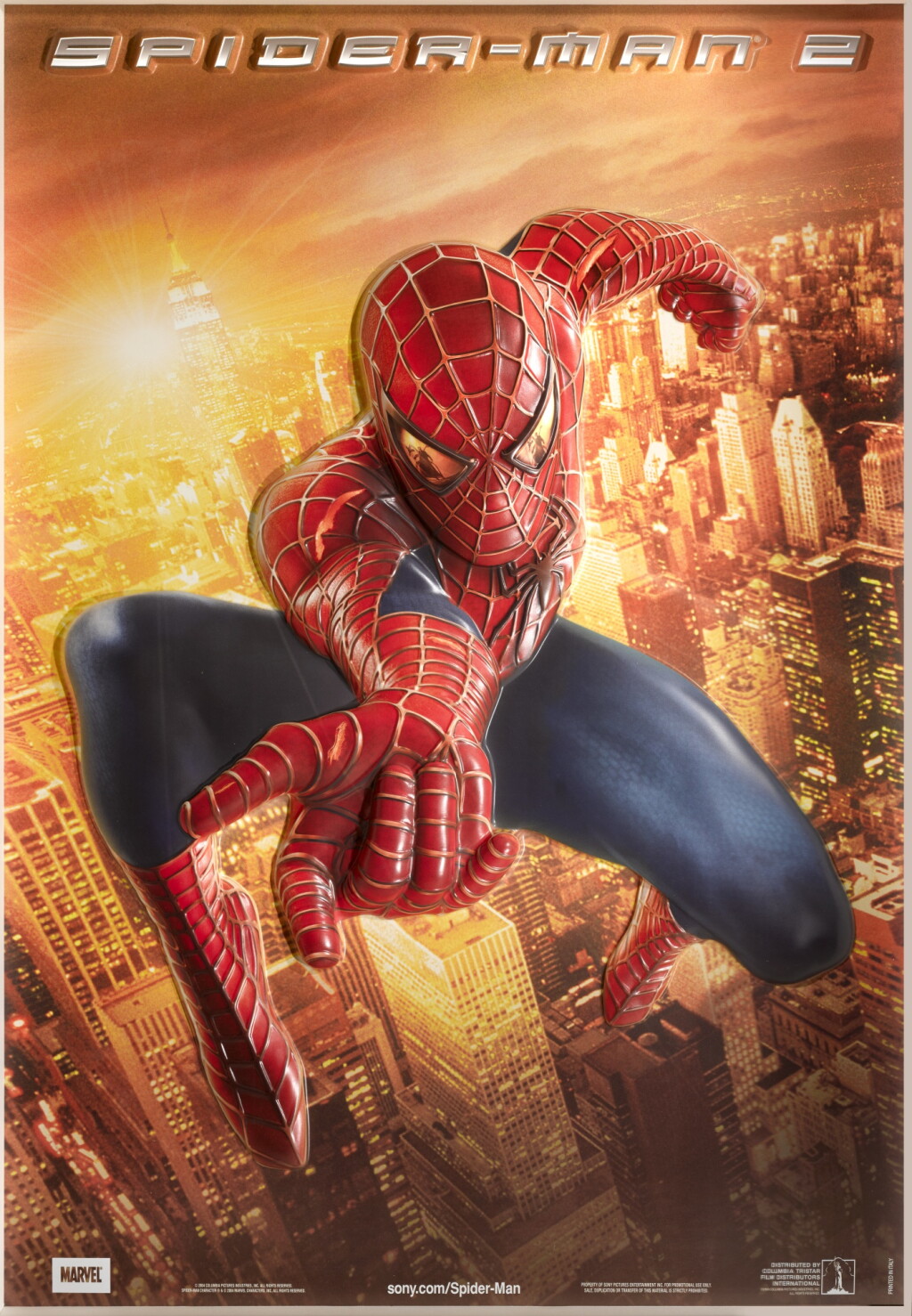 View full screen - View 1 of Lot 72. Spider-Man 2 (2004), special 3-D relief poster, US.