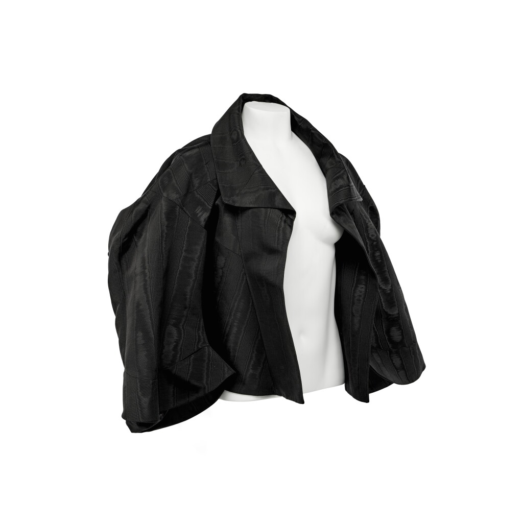 View full screen - View 1 of Lot 97. Black Moire Jacket, 'Misia Diva' / 'Pin Up' Collection, Spring-Summer 1995.