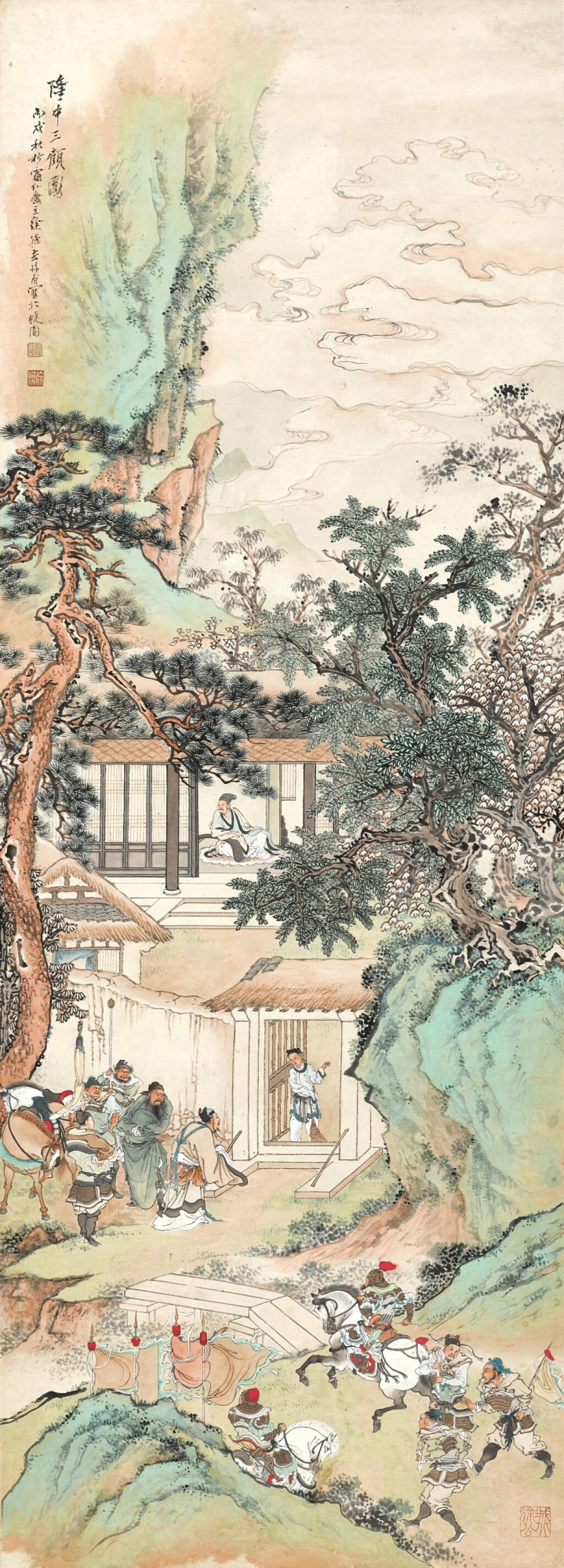 View full screen - View 1 of Lot 6088. 徐操 隆中三顧圖 | Xu Cao, Visiting Zhuge Liang.