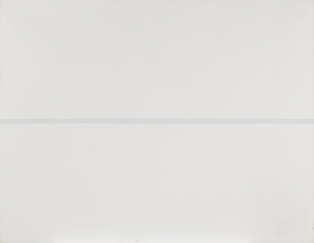 View full screen - View 1 of Lot 24. Silver Line on White Background.