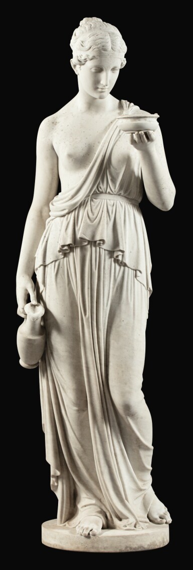 View full screen - View 1 of Lot 103. ITALIAN, 19TH CENTURY, AFTER BERTEL THORVALDSEN (1770-1844) | HEBE.