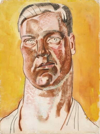 View full screen - View 1 of Lot 144. FRANK DOBSON, R.A. | HEAD OF A MAN.