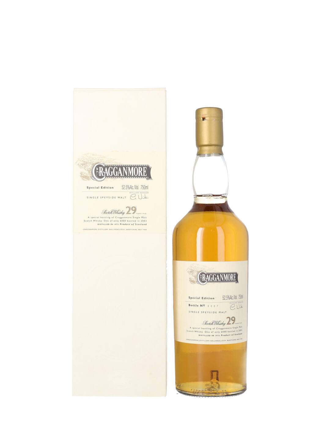 View full screen - View 1 of Lot 5465. Cragganmore 29 Year Old 52.5 abv 1973 (1 BT75).