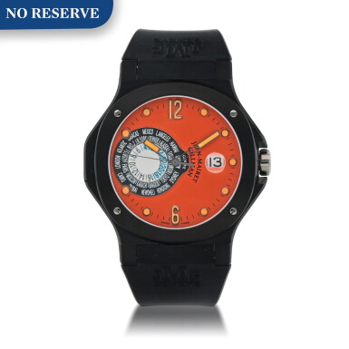 View full screen - View 1 of Lot 481. SPORT GMT PVD-COATED STAINLESS STEEL MULTI-TIME ZONE WRISTWATCH WITH DATE CIRCA 2005.