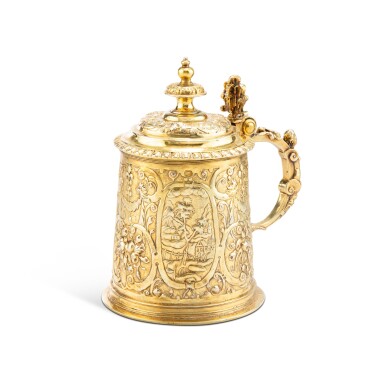 View full screen - View 1 of Lot 209. A silver-gilt tankard, Cornelius van dem Heffel, Frankfurt am Main, circa 1590 | Chope en vermeil par Cornelius van dem Heffel, Francfort-sur-le-Main, vers 1590.
