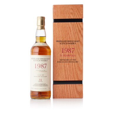 View full screen - View 1 of Lot 8050. Macallan 31 Year Old Cask #3325 44.3 abv 1987 (1 BT70).