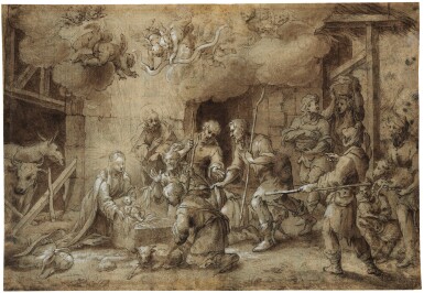 View full screen - View 1 of Lot 16. The Adoration of the Shepherds .