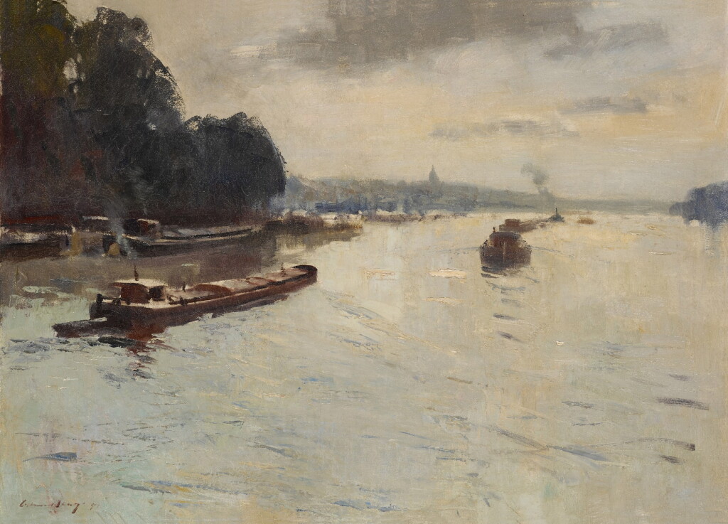 View full screen - View 1 of Lot 483. Traffic on the Seine, Conflans.