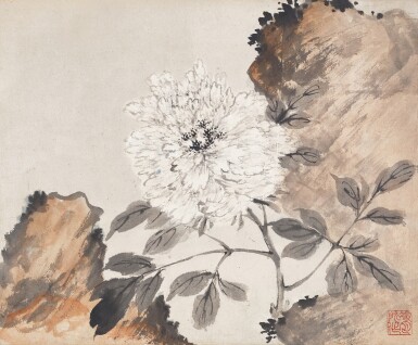 View full screen - View 1 of Lot 3170. 陶冷月 白牡丹 | Tao Lengyue, White Peony.