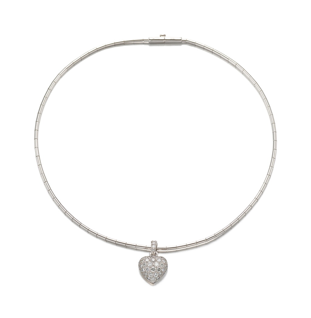 View full screen - View 1 of Lot 9110. DIAMOND PENDENT NECKLACE, CARTIER | 鑽石項鏈, 卡地亞(Cartier).