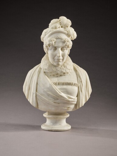 View full screen - View 1 of Lot 75. Bust of Marie-Thérèse Charlotte, Duchesse d'Angoulême (1778-1850).