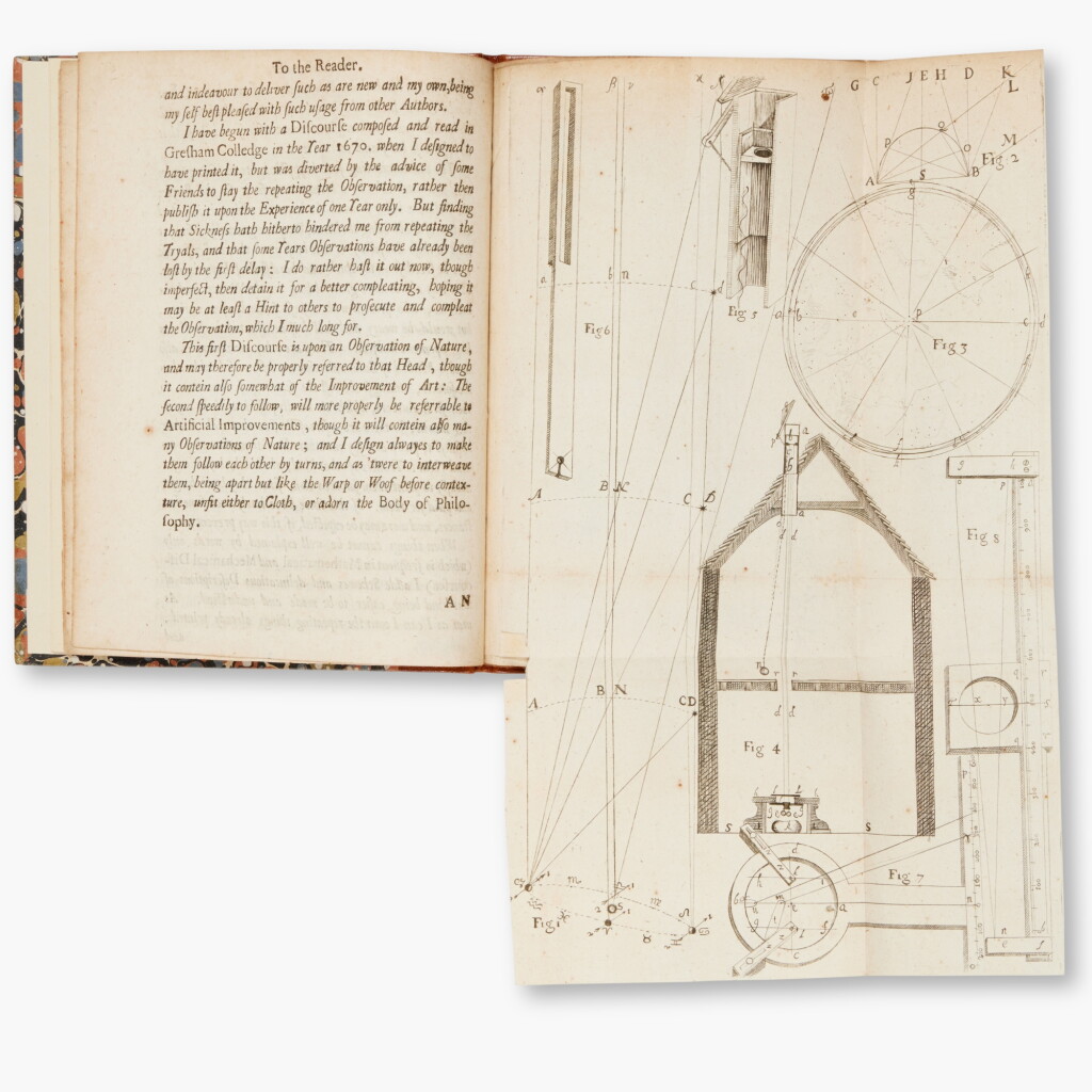 View full screen - View 1 of Lot 87. Hooke, Robert | An Attempt to Prove the Motion of the Earth from Observations, London, 1674, George Tollet's copy.