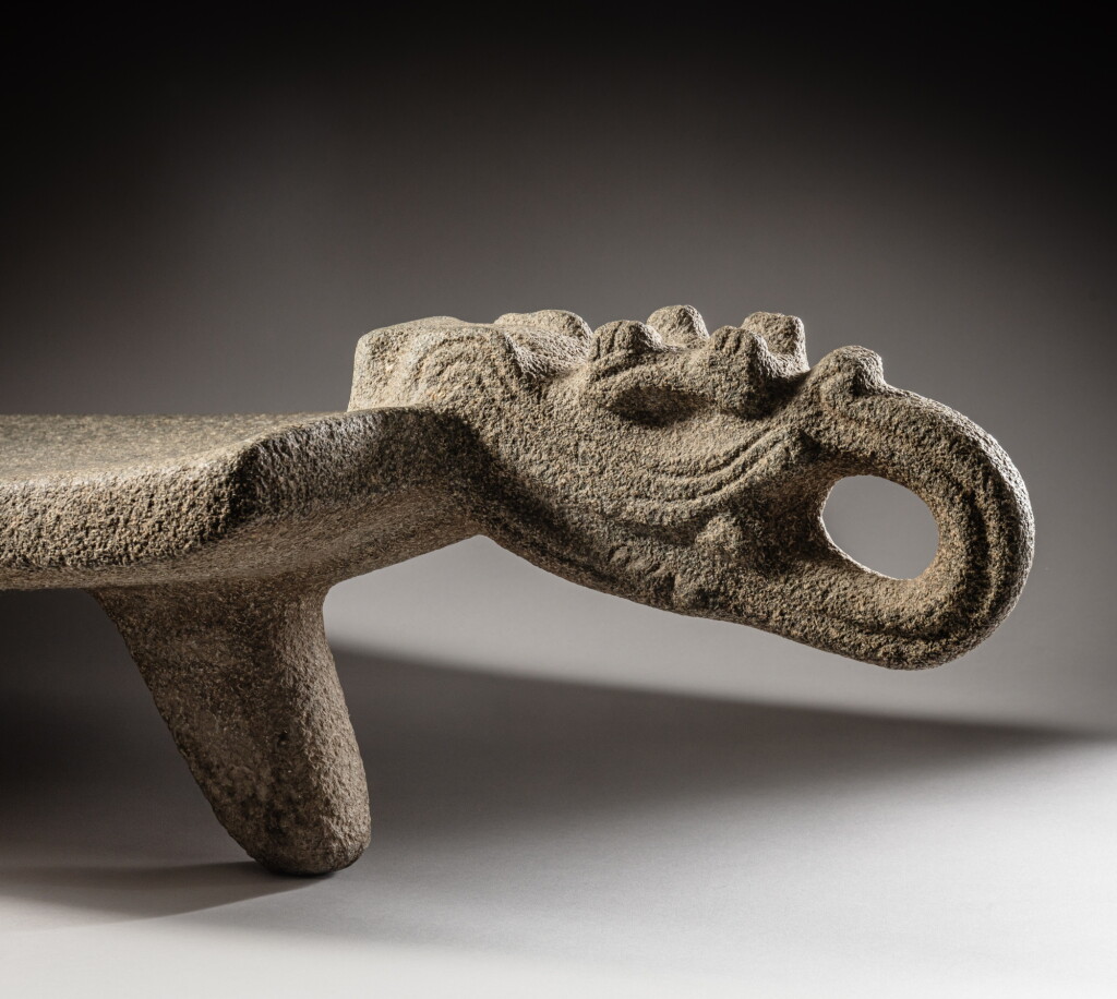 View full screen - View 1 of Lot 7. Ceremonial Maya Stone Metate, North Coastal Honduras.