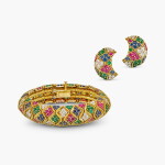 Ruby, Emerald, Sapphire and Diamond Demi-Parure | 紅寶石 配 祖母綠 配 藍寶石 及 鑽石 手鏈 及 耳夾 套裝