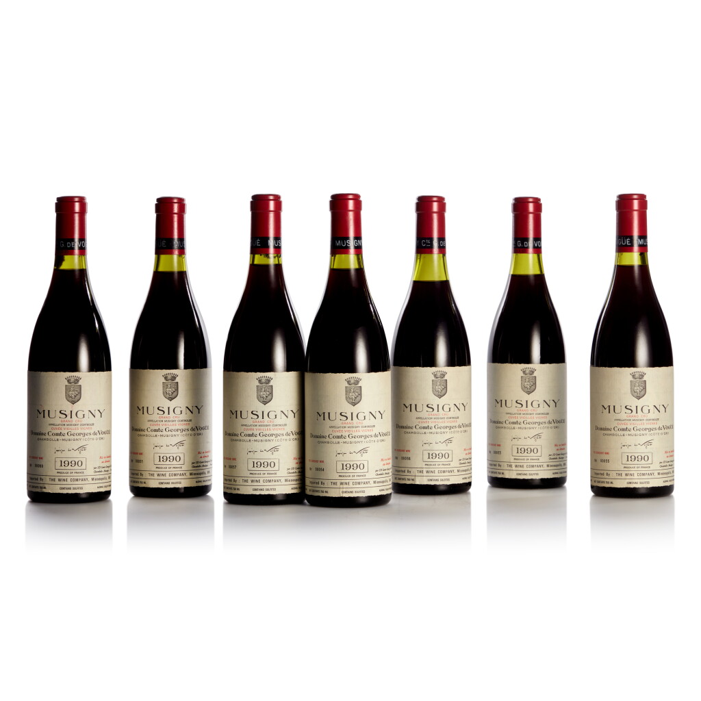 View full screen - View 1 of Lot 1010. Musigny, Cuvée Vieilles Vignes 1990 Comte Georges de Vogüé (7 BT).