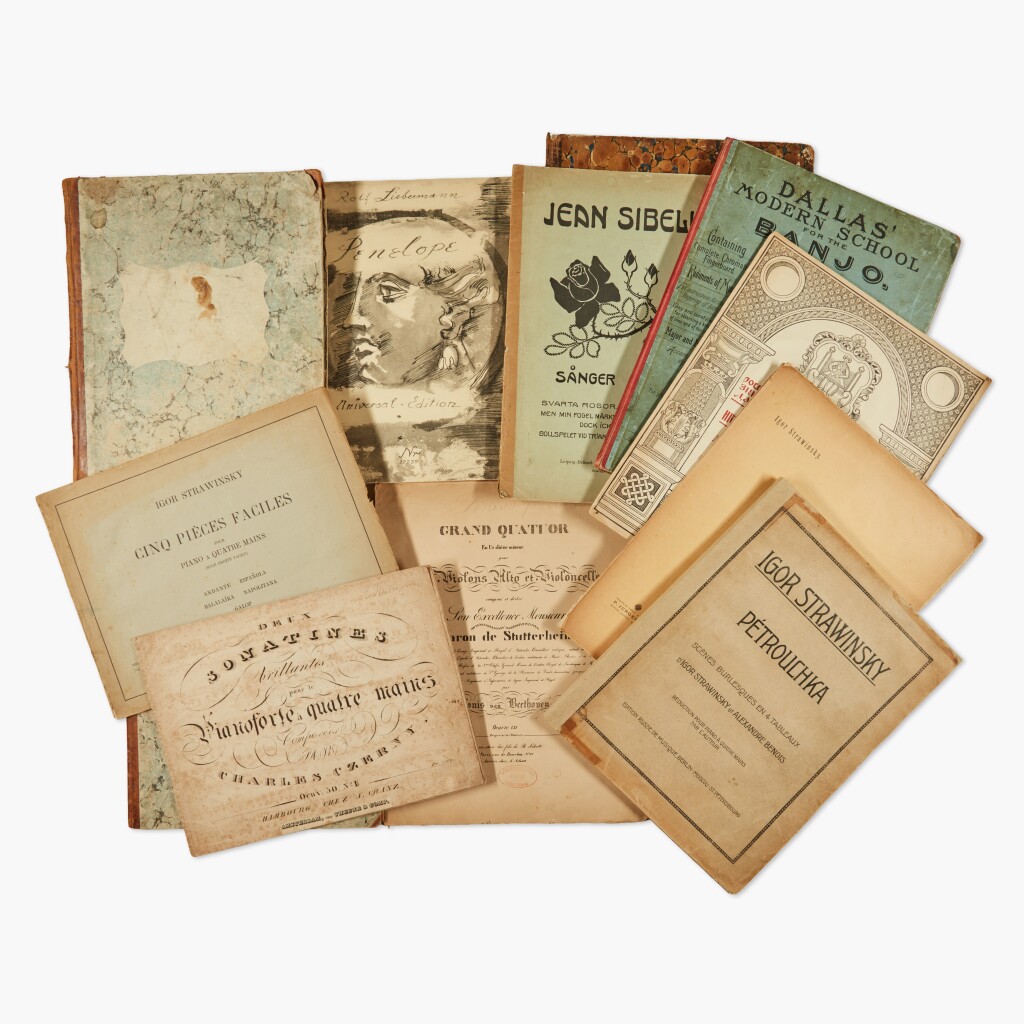 Composers — Collection of printed first and early editions by Haydn, Stravinsky, and others, mostly nineteenth and twentieth century