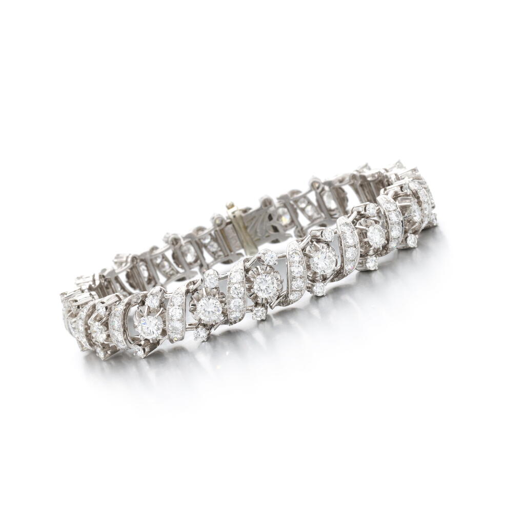 View full screen - View 1 of Lot 82. Diamond bracelet | Bracciale in diamanti.