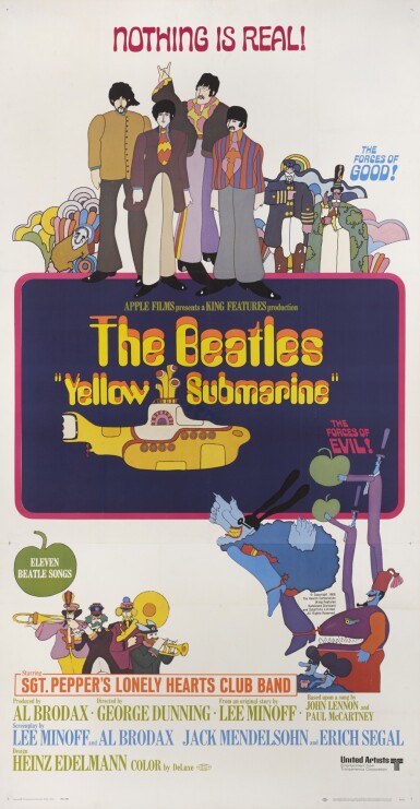 View full screen - View 1 of Lot 105. Yellow Submarine (1968), poster, US.