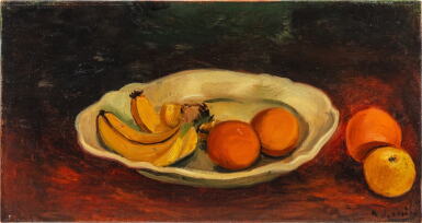 View full screen - View 1 of Lot 154. Assiette d'oranges et bananes.