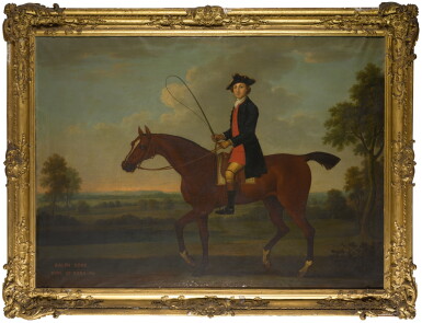 View full screen - View 1 of Lot 55. THOMAS SPENCER | RALPH GORE, VISCOUNT BELLEISLE AND 1ST EARL OF ROSS (1725-1802) ON HIS BAY HUNTER IN A LANDSCAPE.