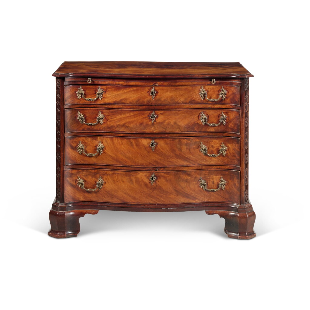View full screen - View 1 of Lot 72. A George II Mahogany Serpentine Small Dressing Commode, Circa 1765.