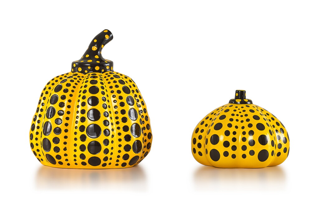 View full screen - View 1 of Lot 21. YAYOI KUSAMA 草間彌生 | PUMPKINS (TWO WORKS) 南瓜(兩件作品).