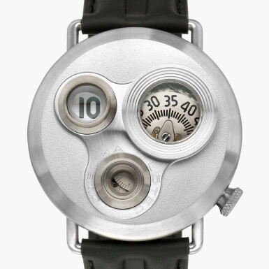 View full screen - View 1 of Lot 288. No. 7.5 | A stainless steel jumping hour wristwatch | Circa 2026 .