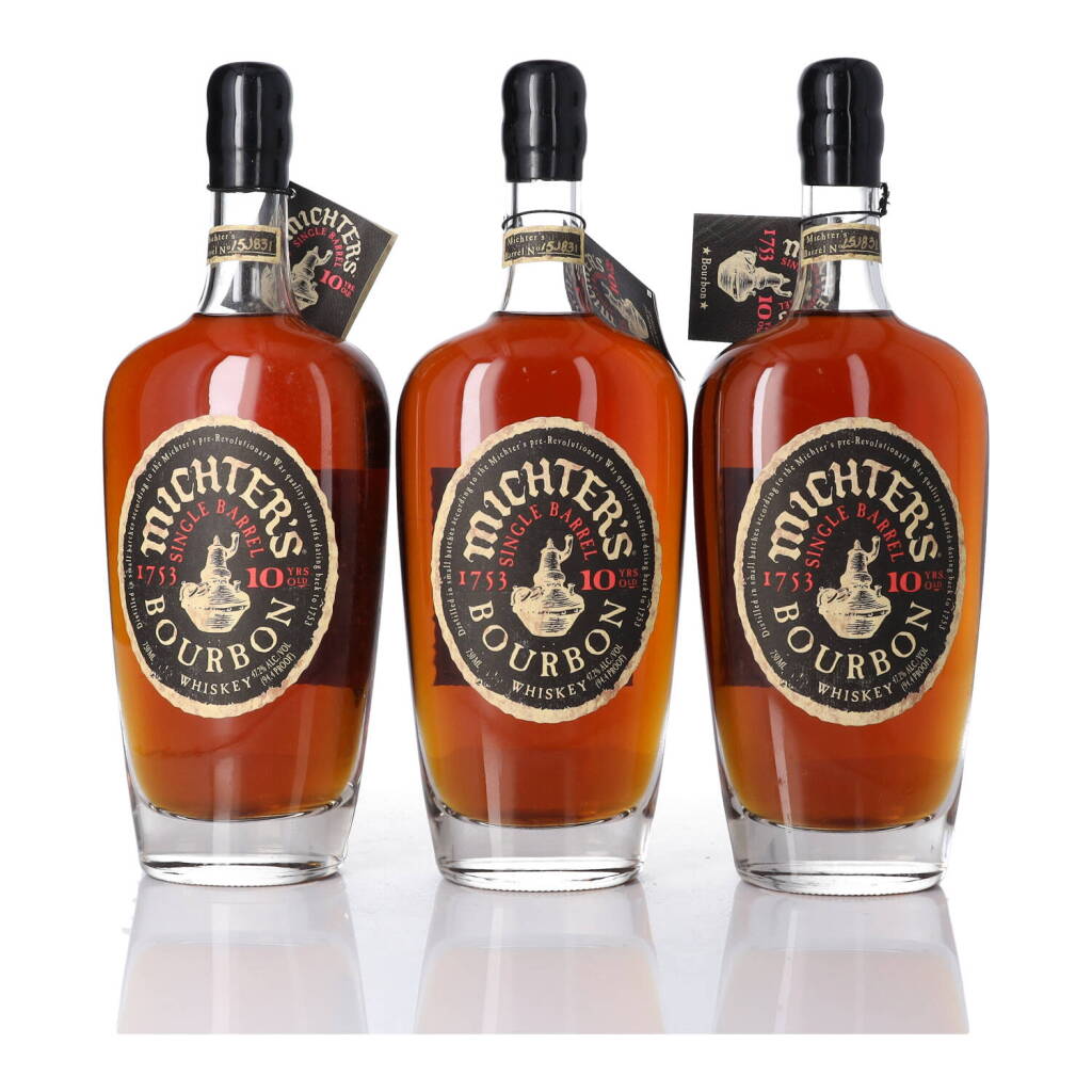 View full screen - View 1 of Lot 301. Michter's Single Barrel Bourbon 10 Year Old 94.4 Proof NV (3 BT 75cl).