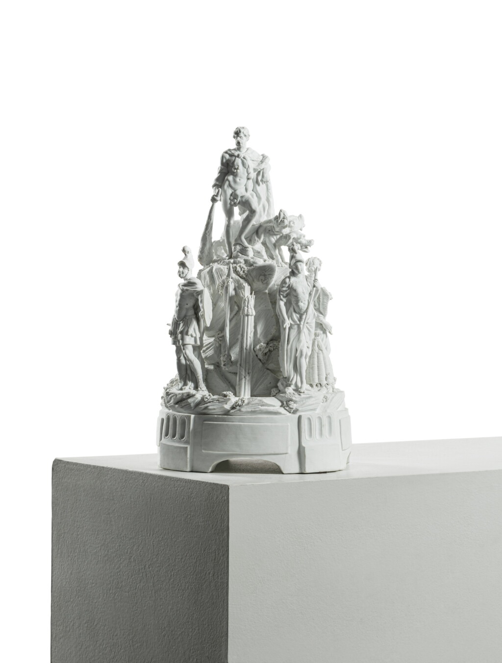 View full screen - View 1 of Lot 146. A Paris (Locré and Russinger factory) biscuit porcelain large figure group, 'The Labours of Hercules', circa 1785.
