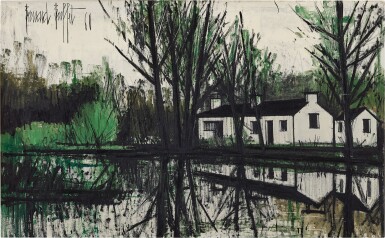 View full screen - View 1 of Lot 780. Bernard Buffet 貝爾納・布菲 | Maison près de l’étang 池畔屋子.