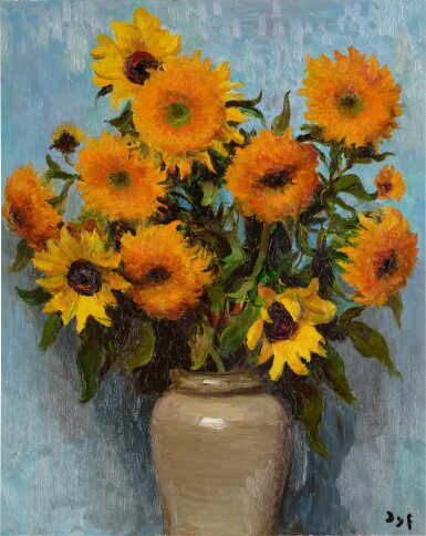 View full screen - View 1 of Lot 1380. Tournesols au pot Vincent.